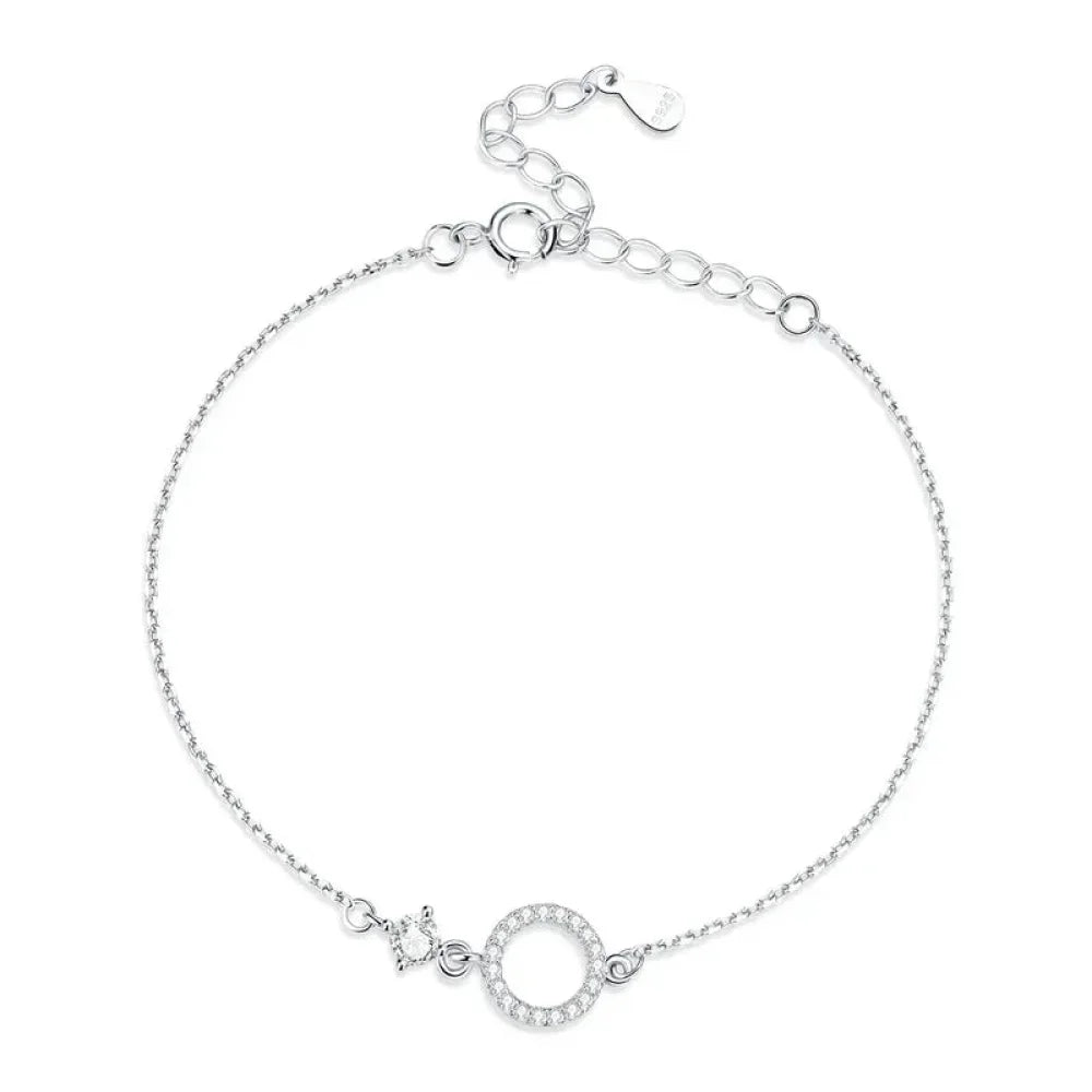 925 Sterling Silver Ring Chain Bracelet