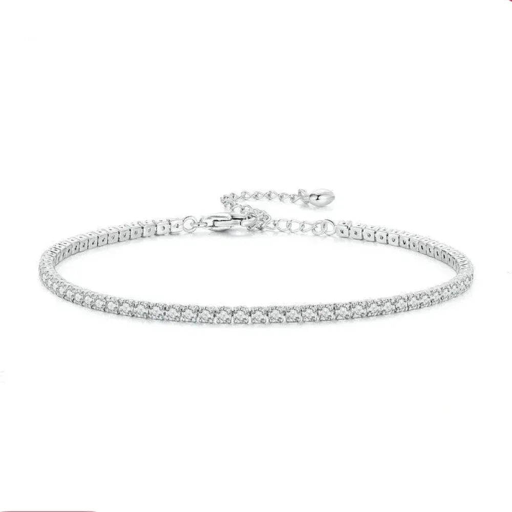 925 Sterling Silver CZ Tennis Bracelet