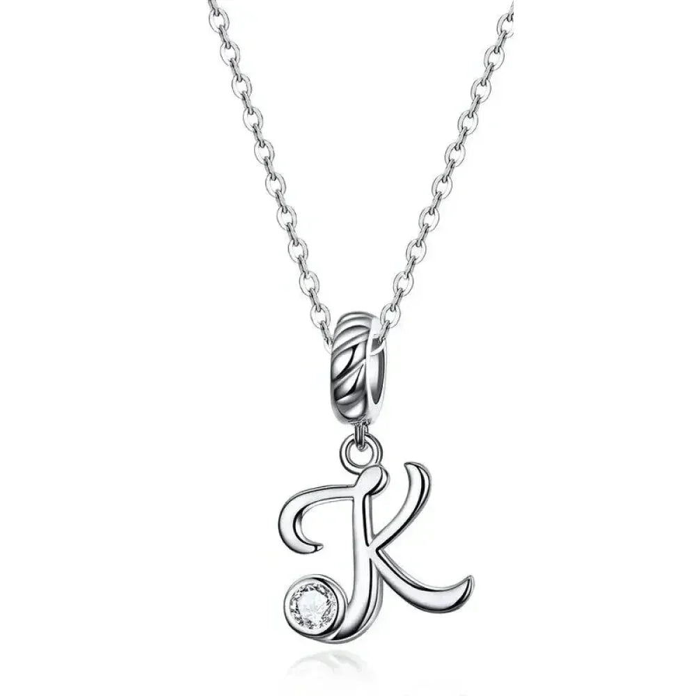 Classic 925 Sterling Silver Initial Necklace