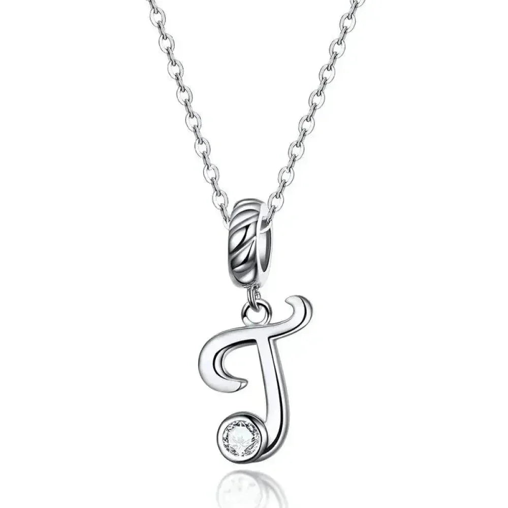Classic 925 Sterling Silver Initial Necklace