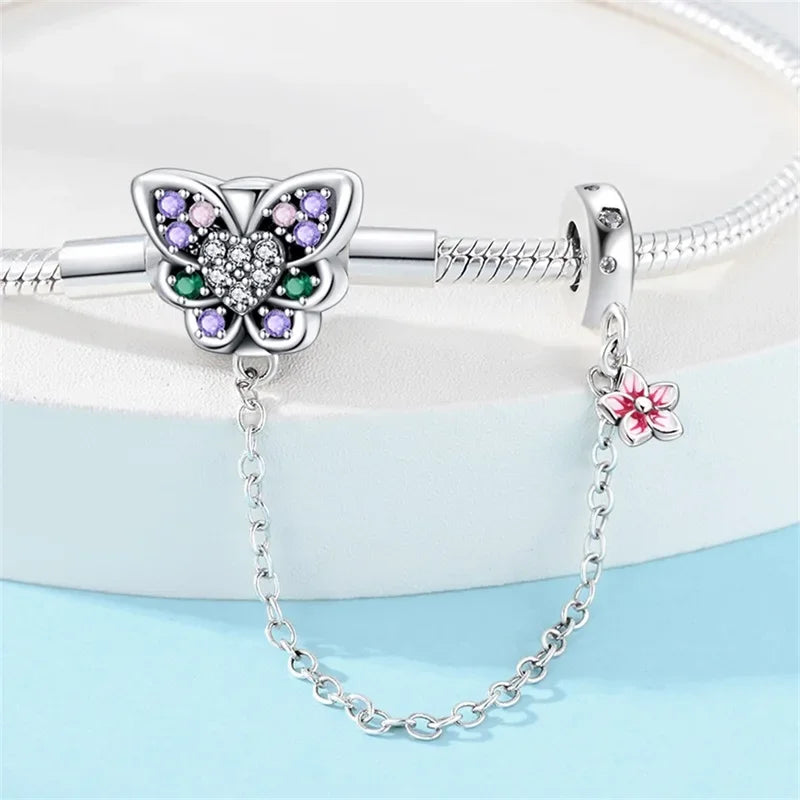 Butterfly Charm Bracelet (925 Sterling Silver)
