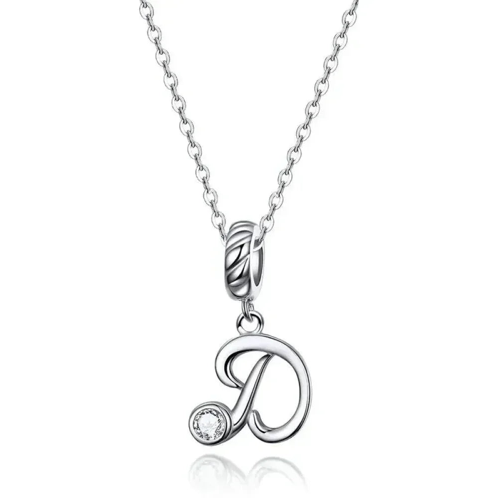 Classic 925 Sterling Silver Initial Necklace