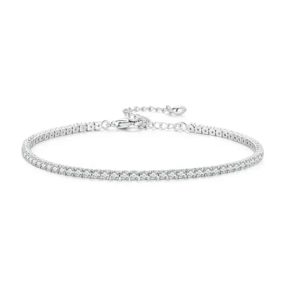 925 Sterling Silver CZ Tennis Bracelet