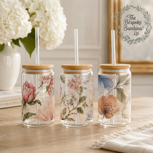 The Bespoke Bambina | Pinky Peony | Sipper Glass, 16oz