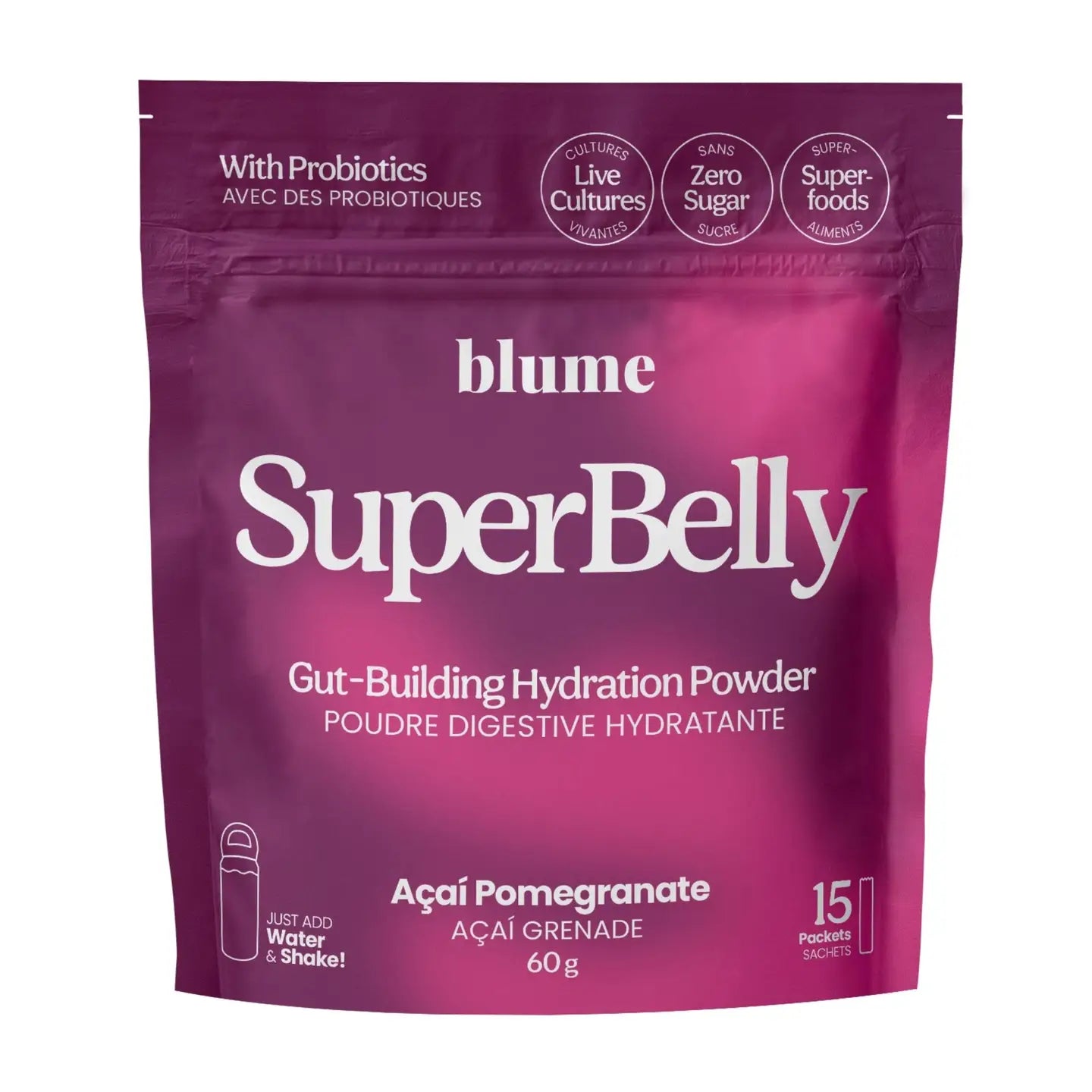 Superbelly Hydration & Gut Mix | Açai Pomegranate | Blume