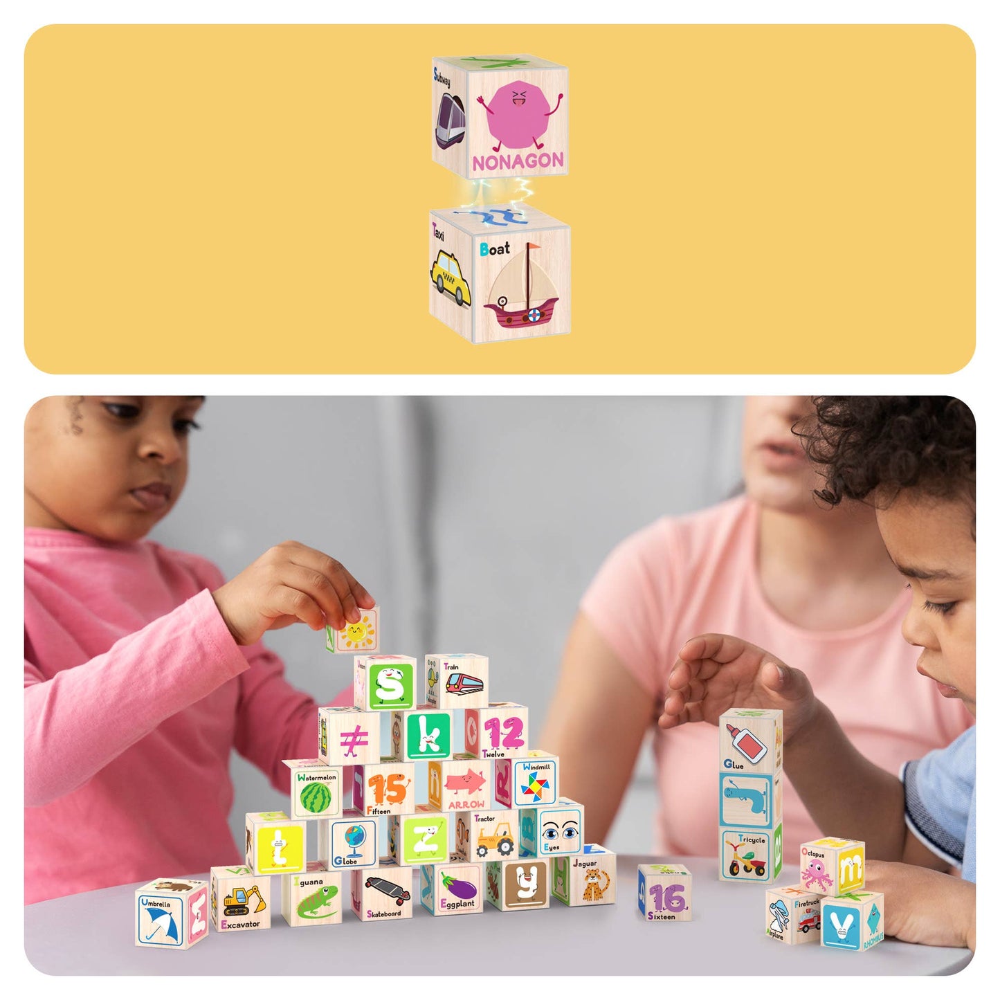 PicassoTiles - PicassoTiles 36pc 1" Magnetic Cubes Set