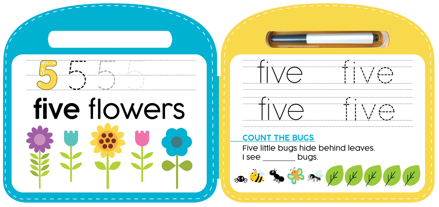 Little Hippo Books - Write & Wipe 123 - Illustrated