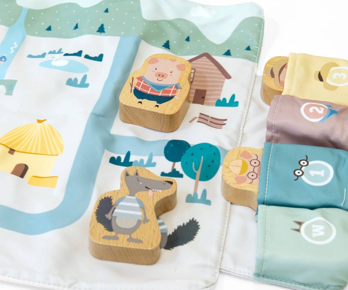 Tutete - Educational Tablecloth The 3 Little Pigs - Children's game