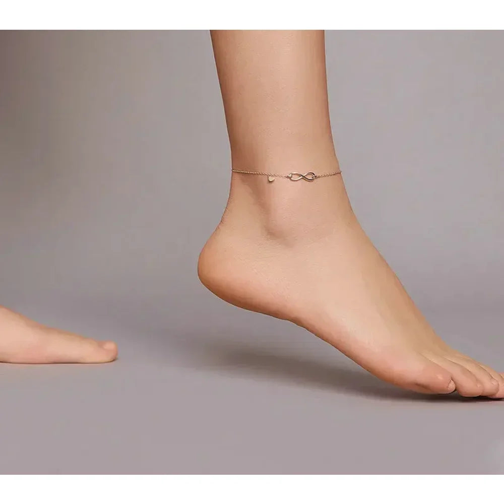 The Endless Summer 925 Sterling Silver Infinity Anklet