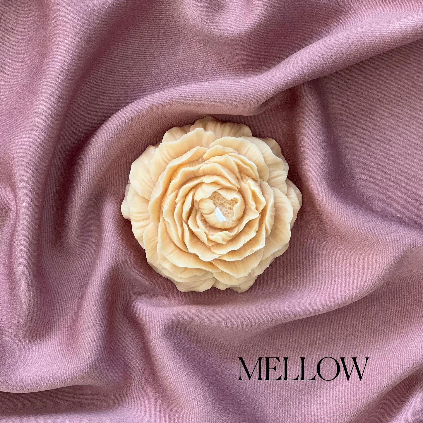 Handmade Soy Wax Peony Candle | Sculptural Home Decor