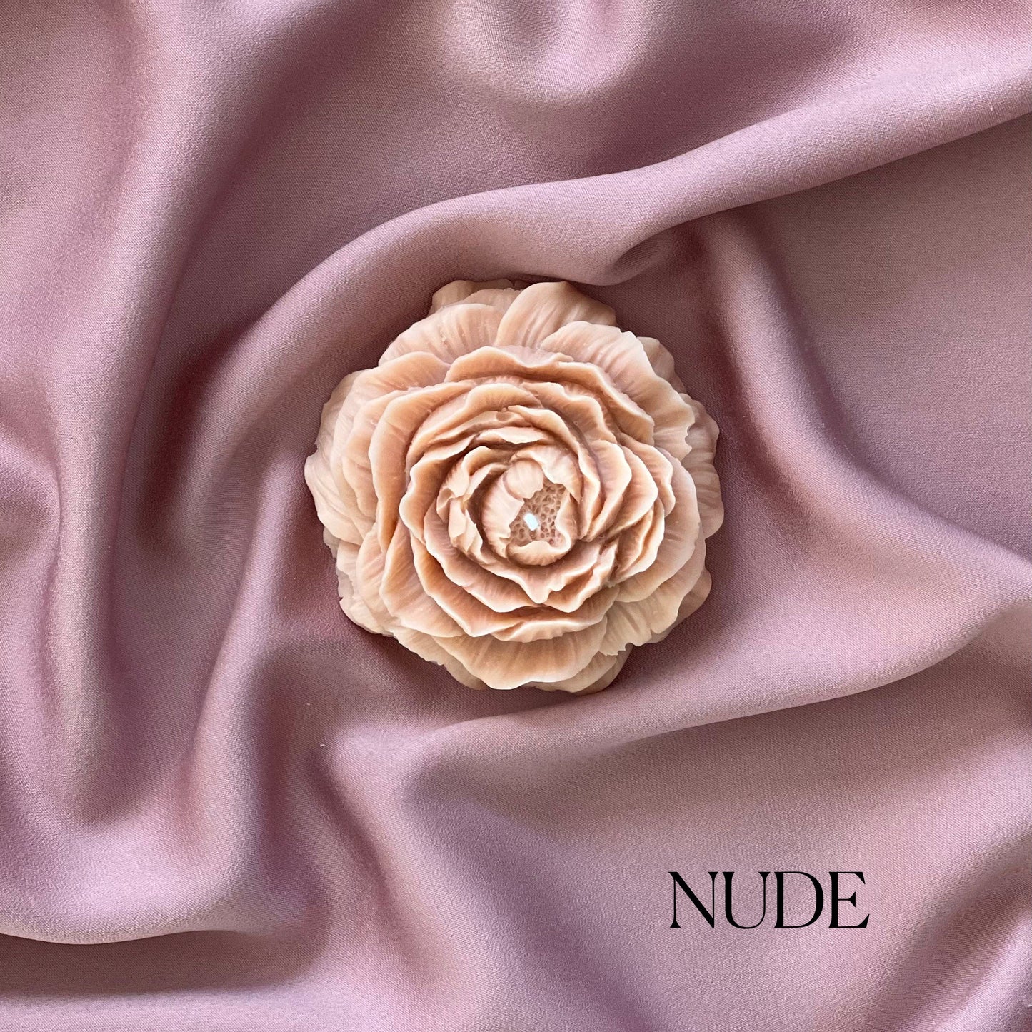 Handmade Soy Wax Peony Candle | Sculptural Home Decor