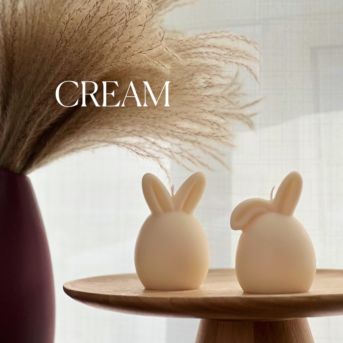 Easter Bunny Egg Candle: Handmade Soy Wax Spring Decor