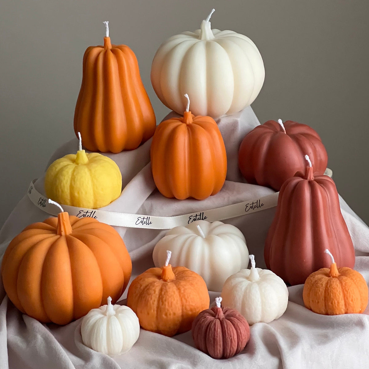 Handmade Autumn Pumpkin Soy Wax Candle: Halloween Decor