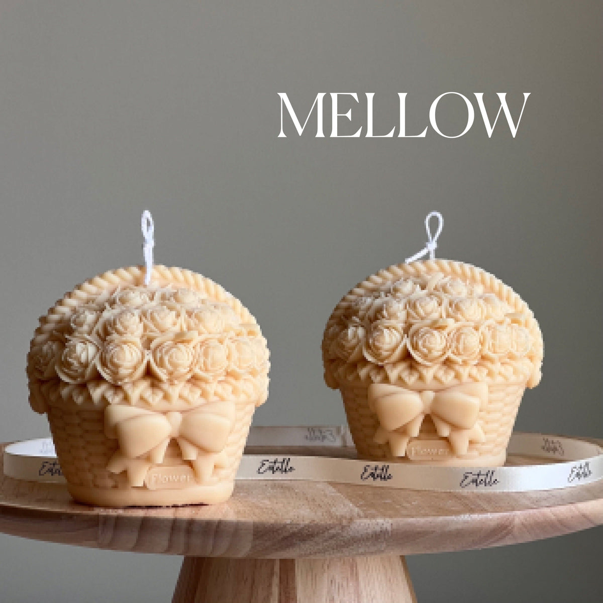 Flower Basket Soy Candle | Sculptural Home Decor