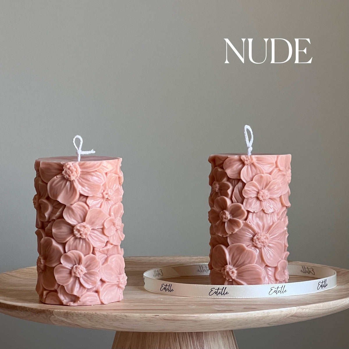 Handmade Sakura Soy Wax Pillar Candle | Home Decor