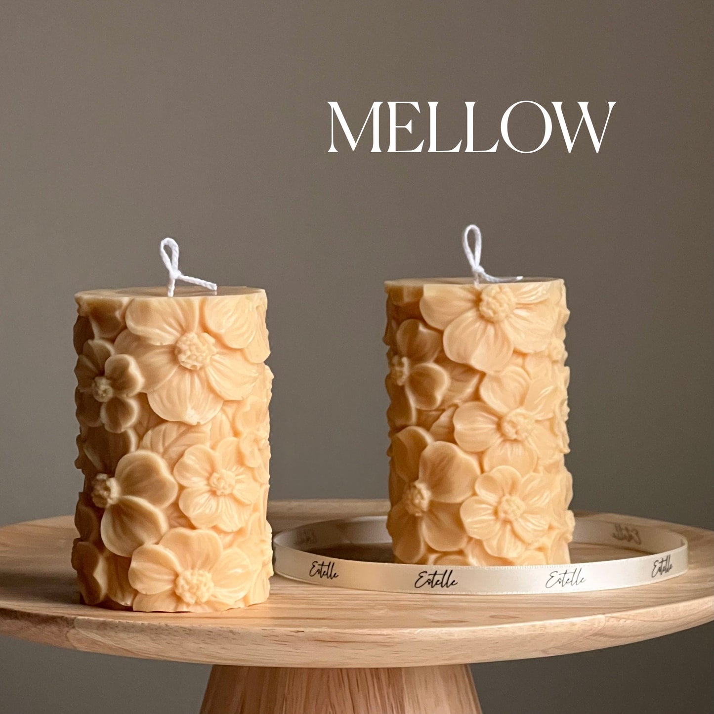 Handmade Sakura Soy Wax Pillar Candle | Home Decor