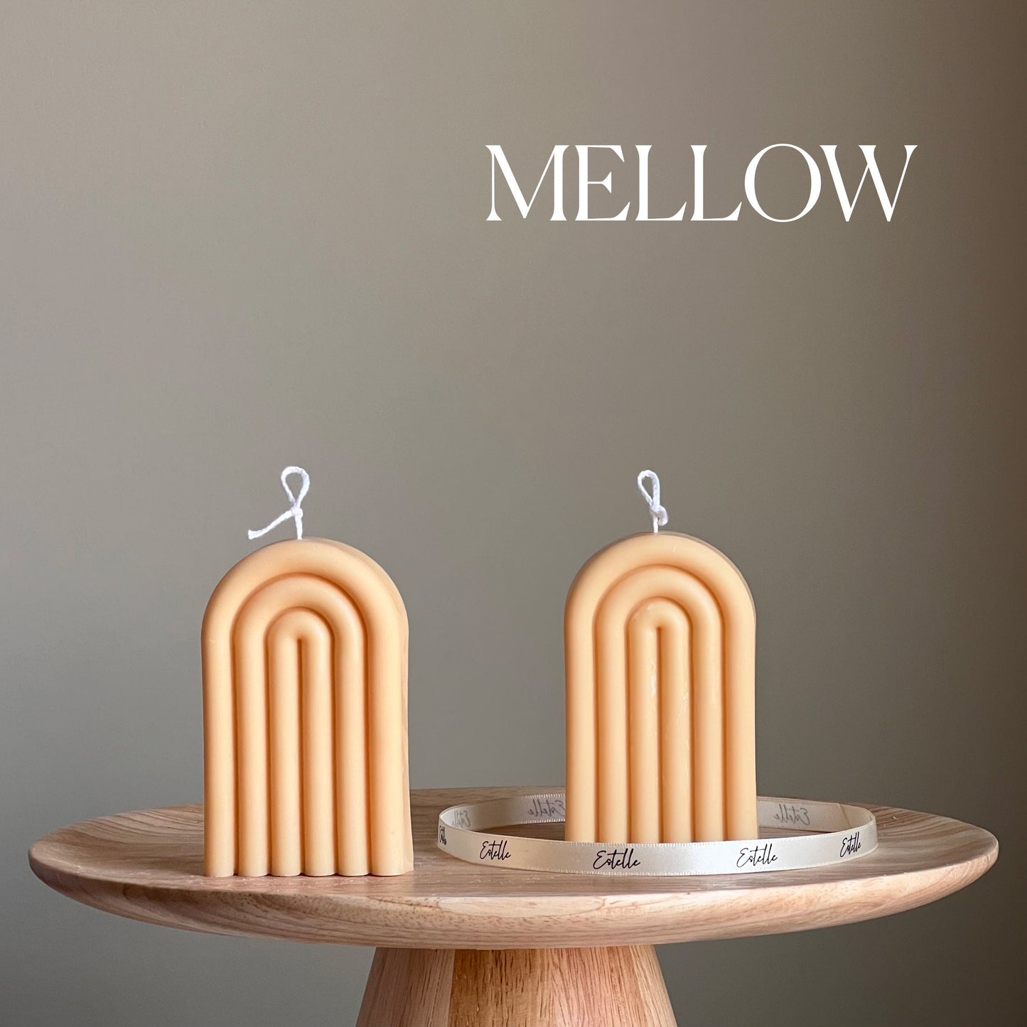 Hand Poured Rainbow Soy Wax Candle: Sculptural Home Decor