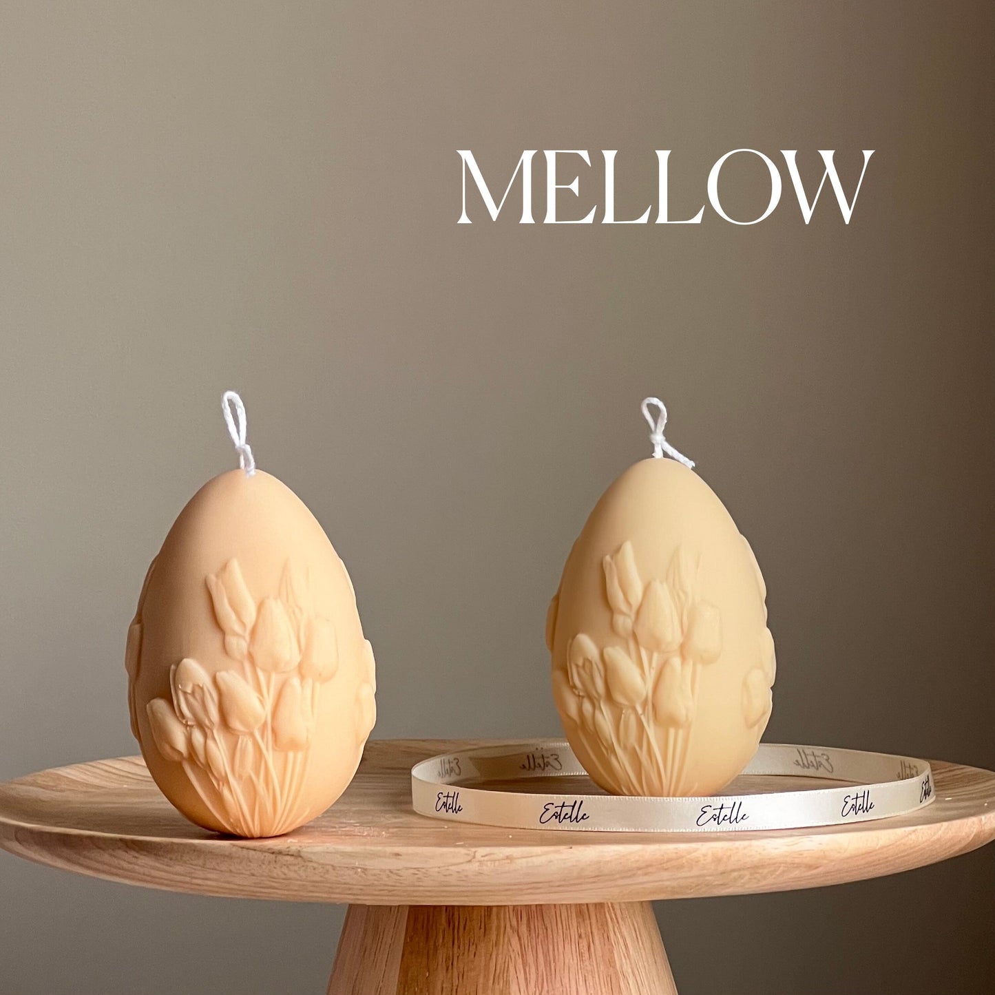 Easter Egg Tulip Soy Candle: Handmade Spring Decor