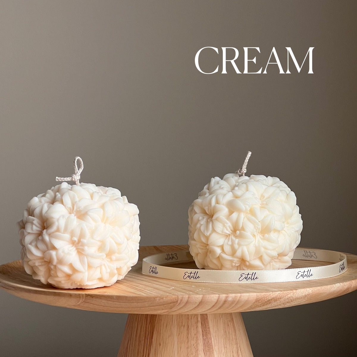 Lily Flower Ball Soy Candle | Handmade Decorative Candle