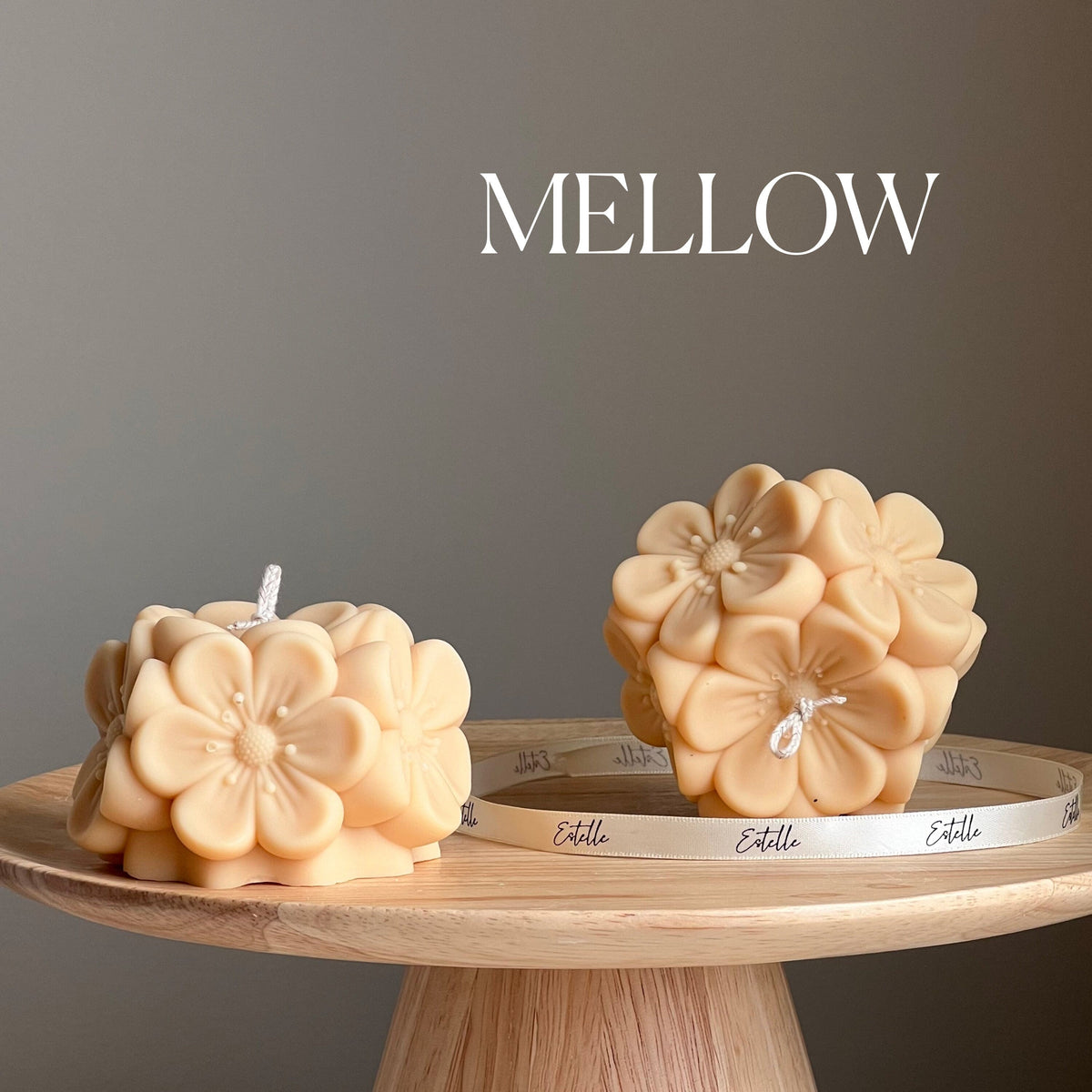 Handmade Sakura Flower Ball Candle: Vegan Soy Decor