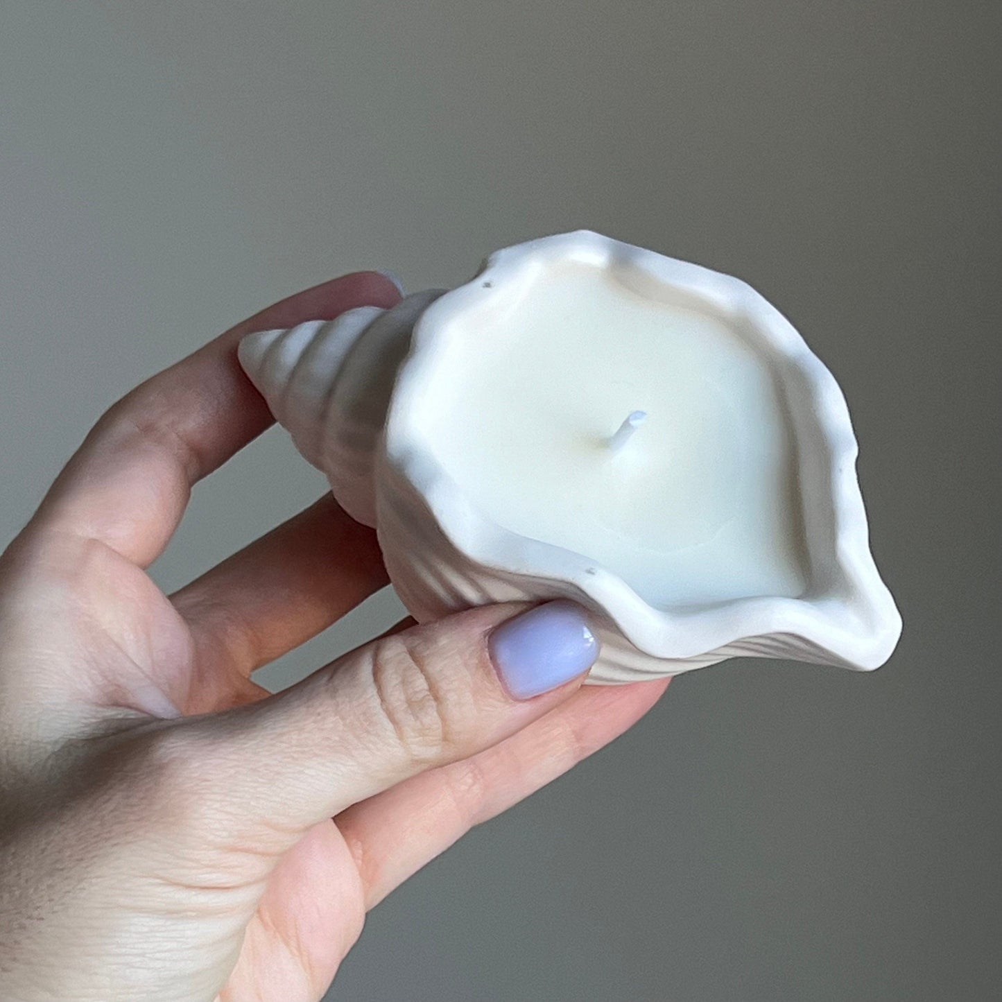 Shell Jar Soy Wax Candle | Handmade Jesmonite Vessel