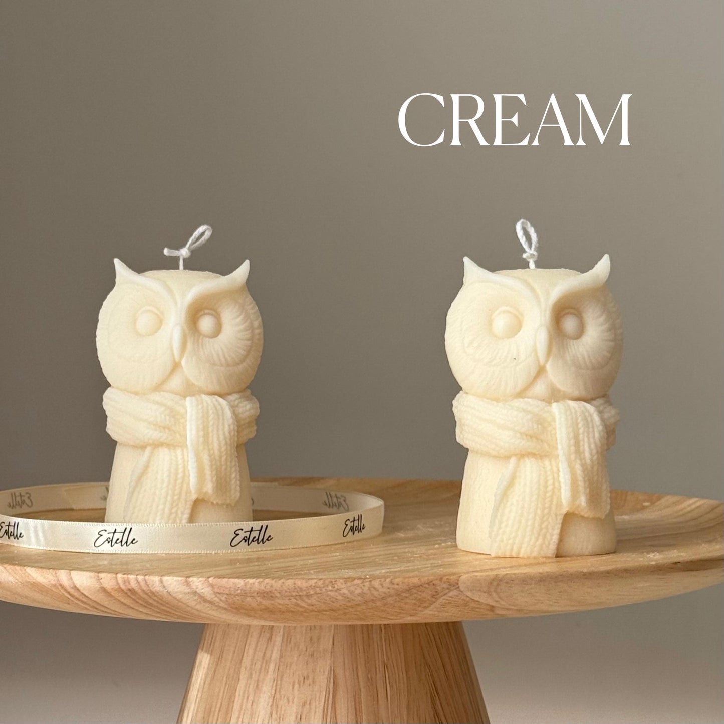 Handmade Owl Soy Candle: Sculptural Art Gift