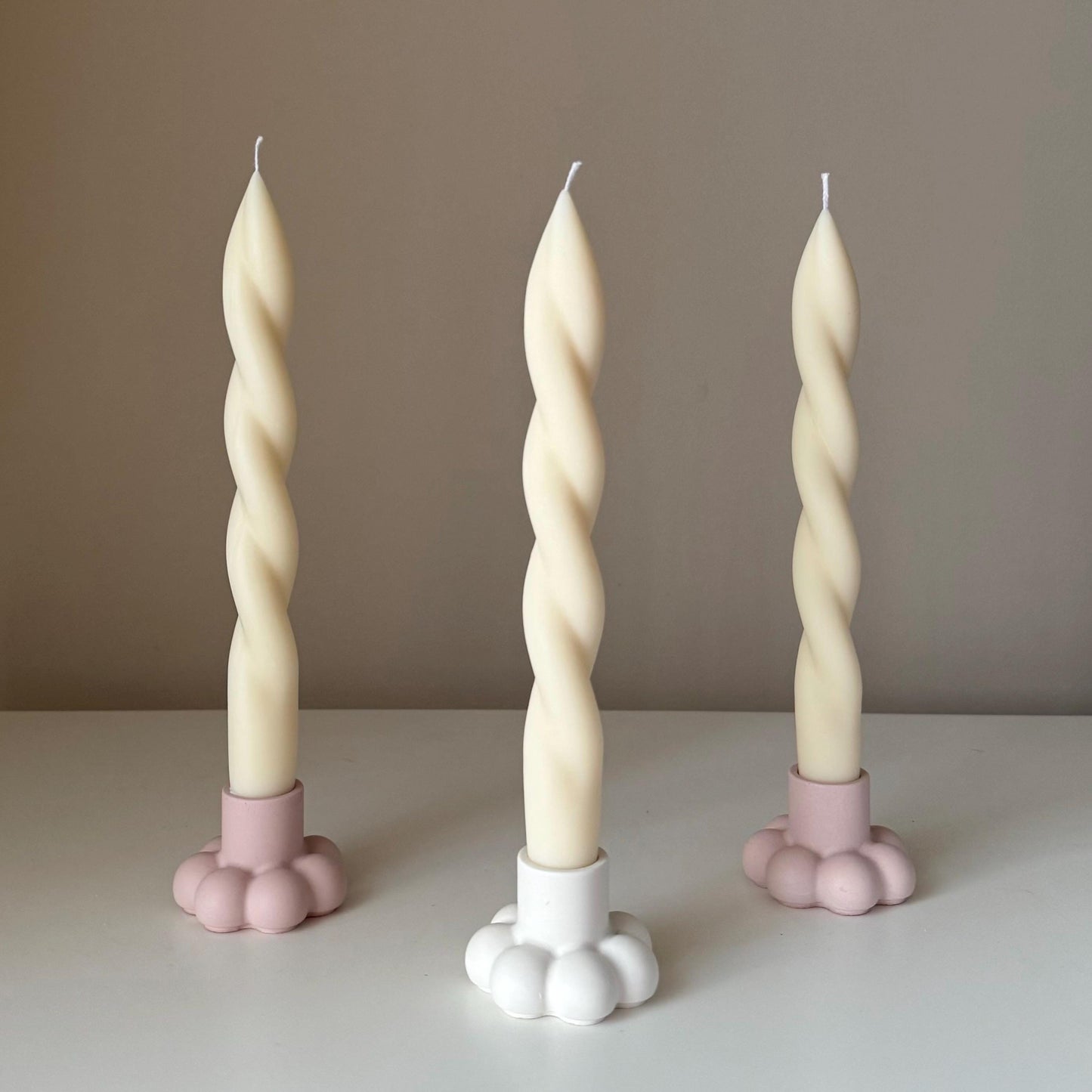 Flower Candlestick Holder: Jesmonite Table Decor