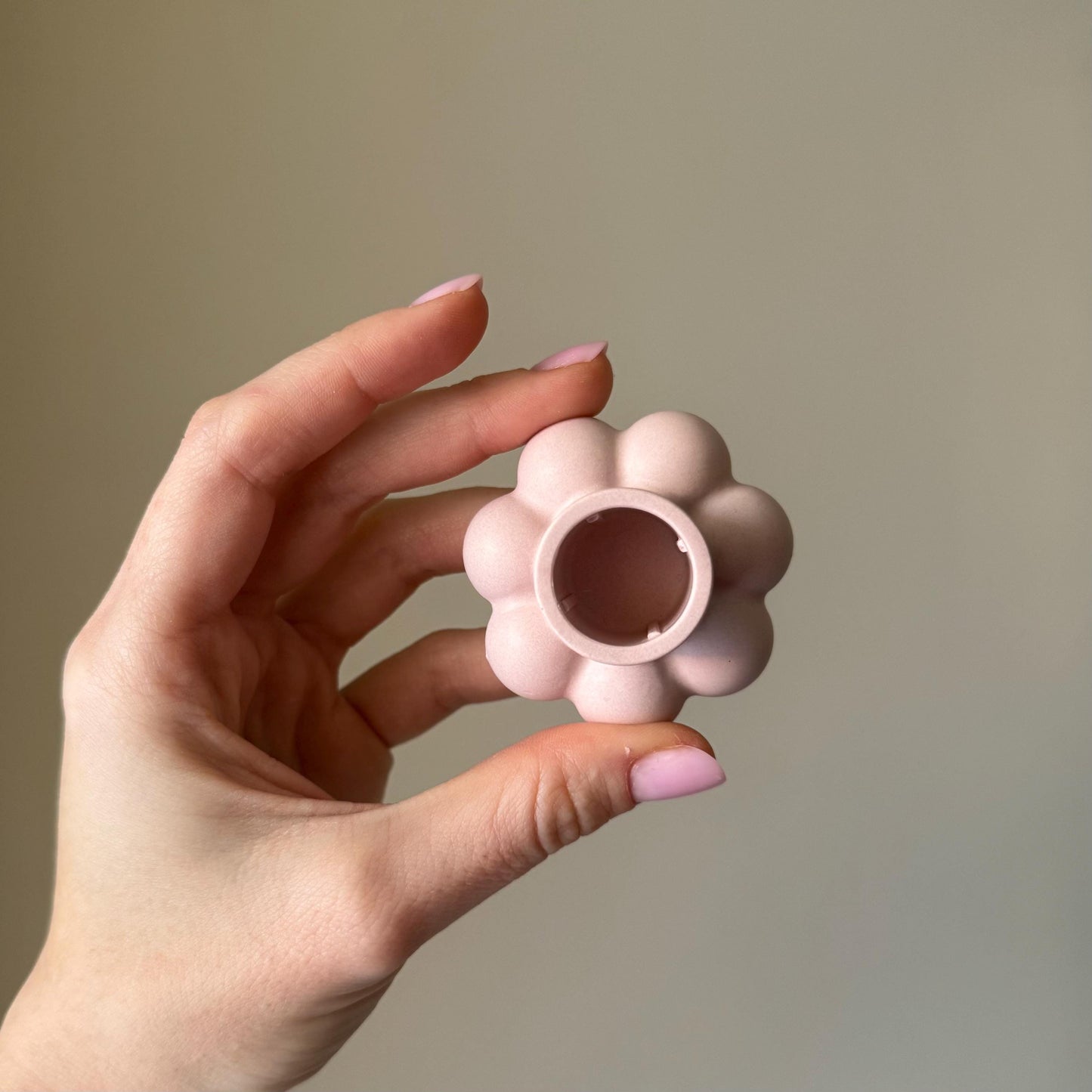Flower Candlestick Holder: Jesmonite Table Decor