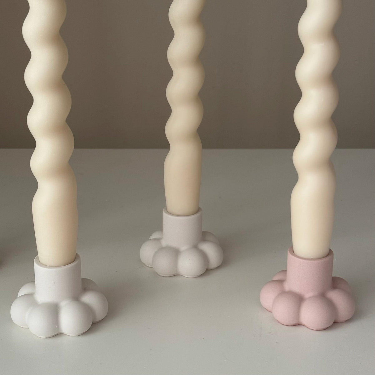 Flower Candlestick Holder: Jesmonite Table Decor