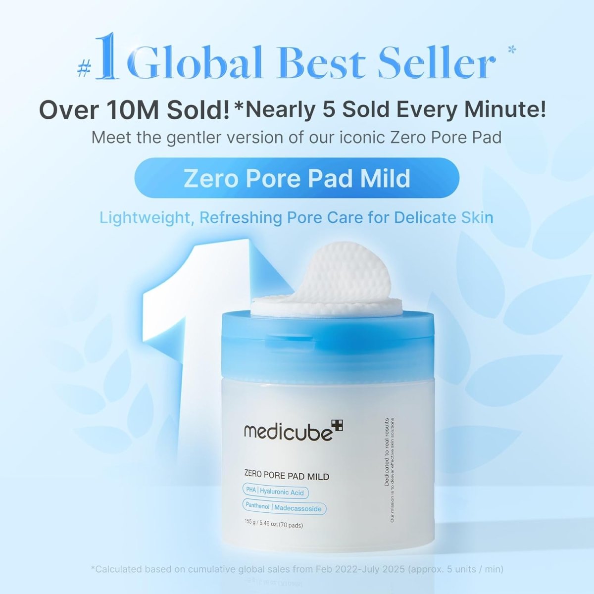 Medicube Zero Pore Mild Pad 155g / 70 pads