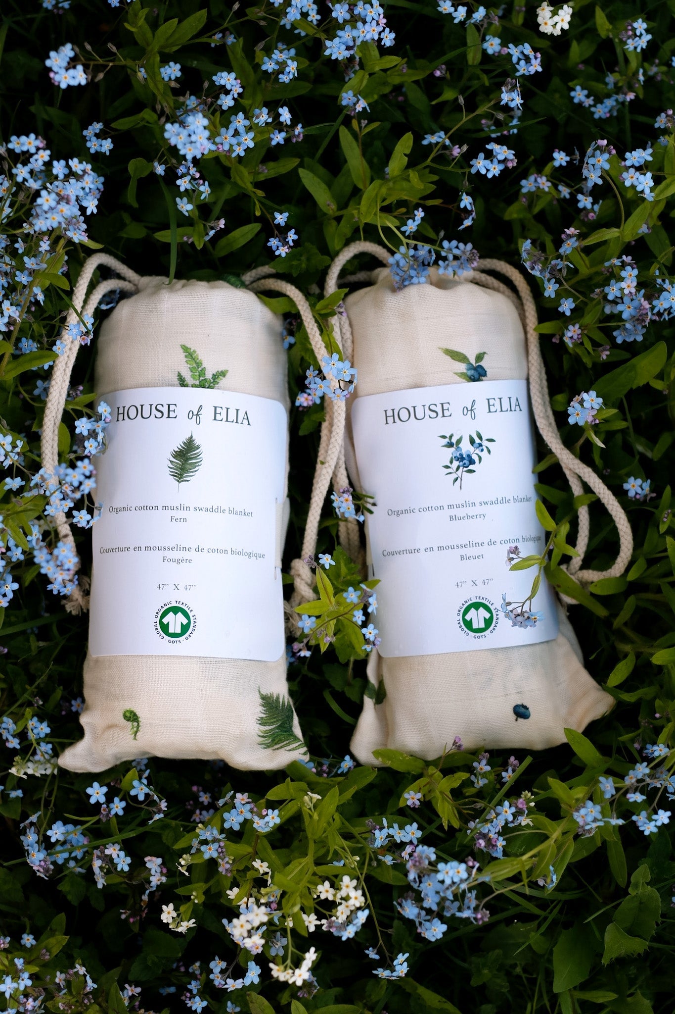 Organic Cotton Muslin Swaddle Blanket - Fern