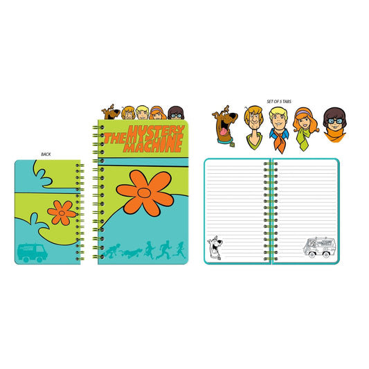 Scooby Doo Mystery Machine 8" X 5" Spiral Tabbed Notebook