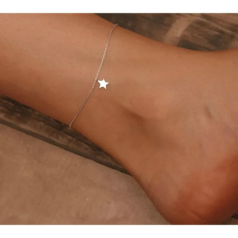 The Celestial 925 Sterling Silver Star Anklet