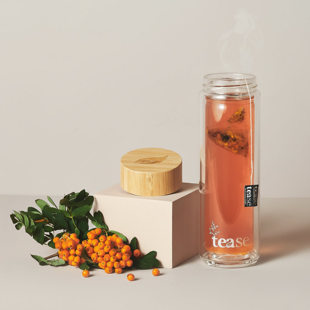 3 in 1 Sustainable Glass and Bamboo Tea Tumbler